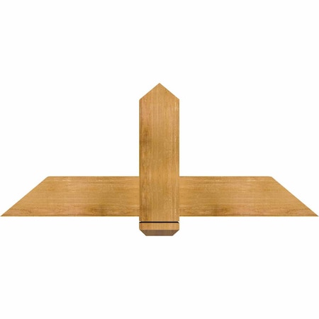 Ekena Millwork Eugene Rough Sawn Timber Gable Bracket, Western Red Cedar, 48"W x 20"H x 4"D x 6"F, 10/12 Pitch GBW048X20X0406EUG00RWR